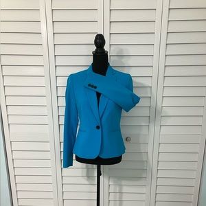 Nine West, turquoise stylish fitted blazer.